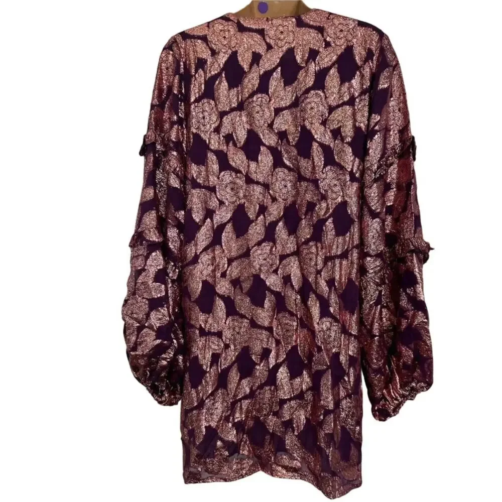 New Free People x Jen's Pirate Booty Rising Star Mini Dress $209 SMALL Burgundy